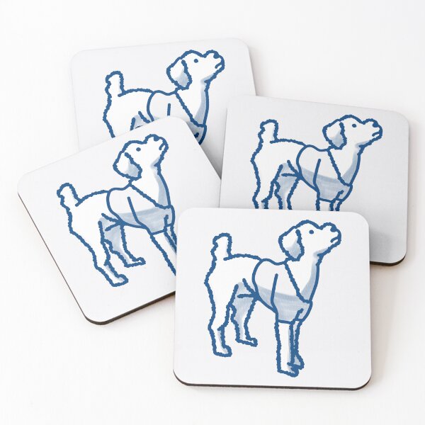 Item preview, White Dog on anti flash white designed and sold by Eastspacebubble.