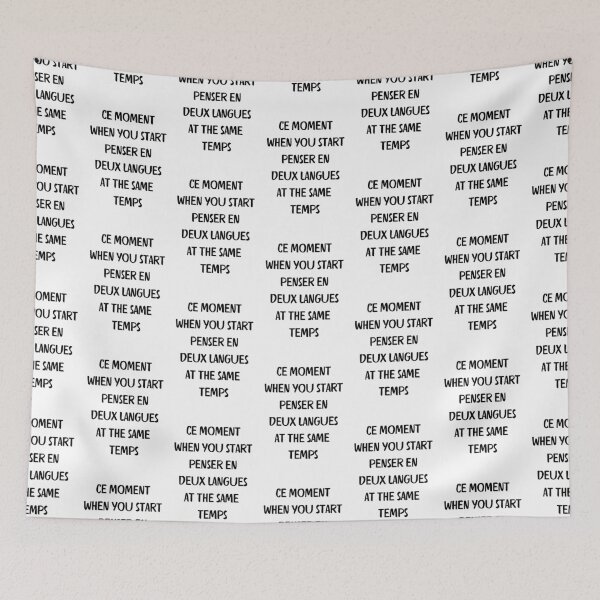 Item preview, Ce Moment When You Start Penser En Deux Langues At The Same Temps. Funny Bilingual French English designed and sold by Rebel-Design.