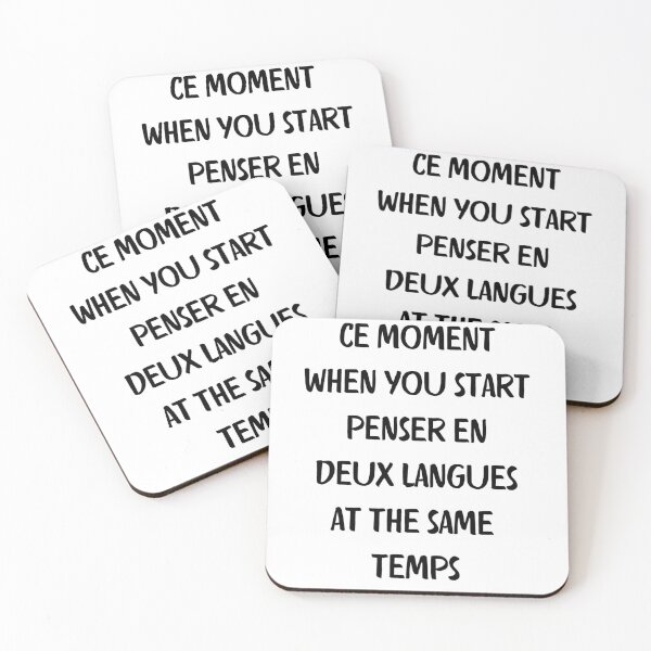Item preview, Ce Moment When You Start Penser En Deux Langues At The Same Temps. Funny Bilingual French English designed and sold by Rebel-Design.