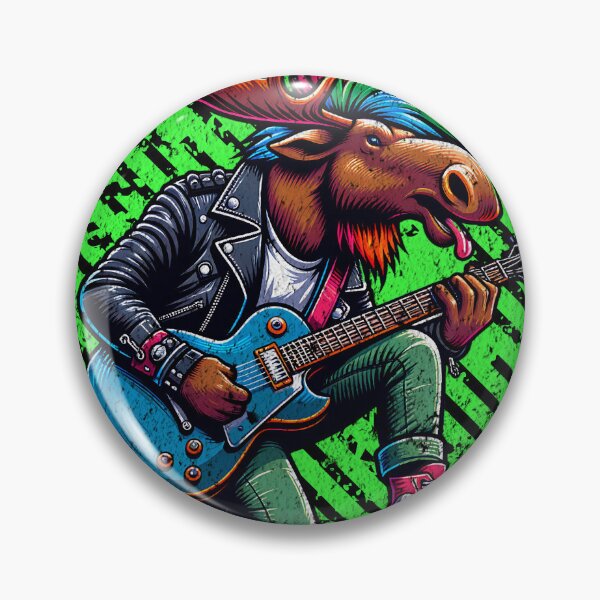 Item preview, Punk Rock Mooseician - Punk Moose playing guitar designed and sold by SpecialtiesShop.