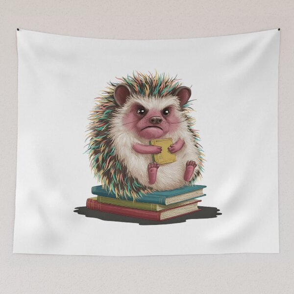 Item preview, Cute Hedgehog Book Nerd Funny Readers  designed and sold by Micro-dose.