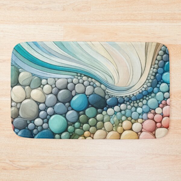 Item preview, Pastel Waves - Abstract Seaside Pebble Art designed and sold by FarBeyound.