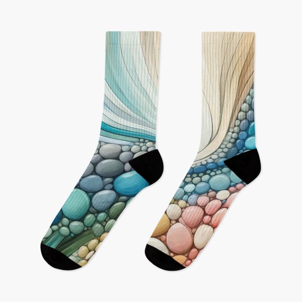 Item preview, Pastel Waves - Abstract Seaside Pebble Art designed and sold by FarBeyound.