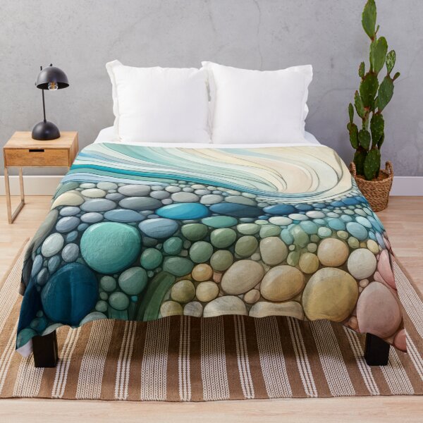 Item preview, Pastel Waves - Abstract Seaside Pebble Art designed and sold by FarBeyound.