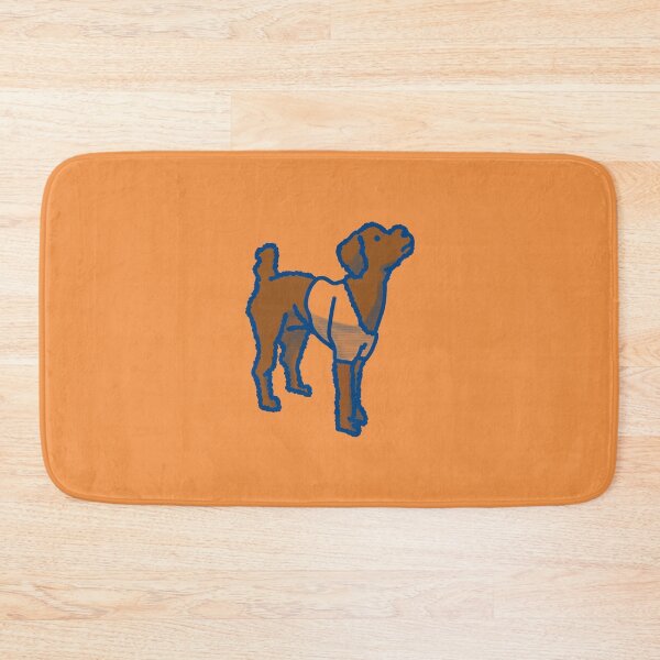 Item preview, Red brown Dog on tangerine designed and sold by Eastspacebubble.
