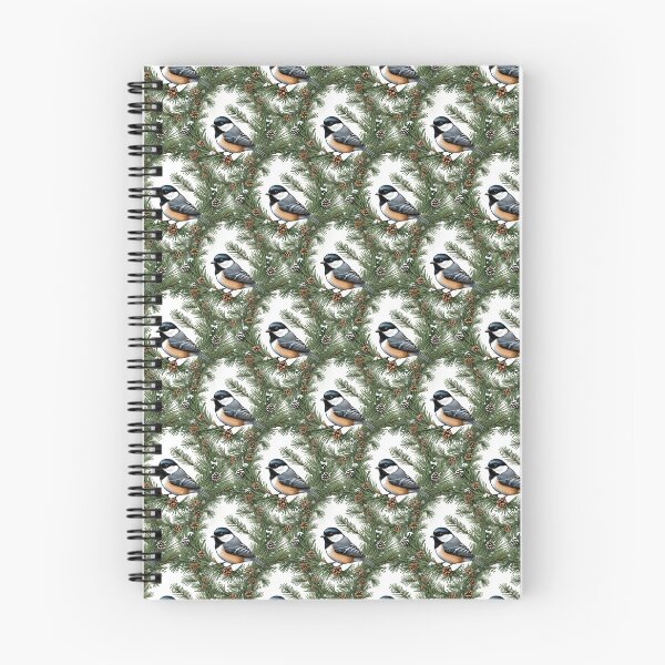 Item preview, Maine Black Capped Chickadee With Pine Pattern designed and sold by taiche.