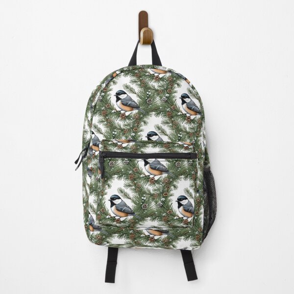 Item preview, Maine Black Capped Chickadee With Pine Pattern designed and sold by taiche.