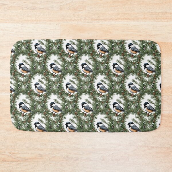 Item preview, Maine Black Capped Chickadee With Pine Pattern designed and sold by taiche.