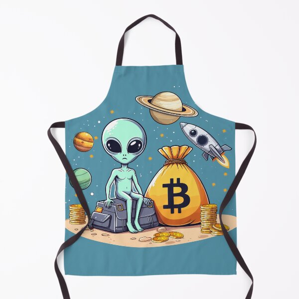 Item preview, Alien with Bitcoins designed and sold by CryptoFunMerch.