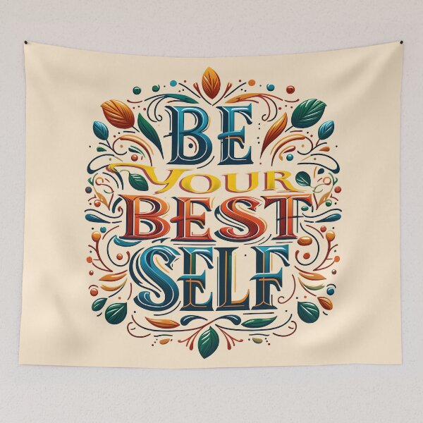 Item preview, Be Your Best Self, typography, retro designed and sold by maxmaj.