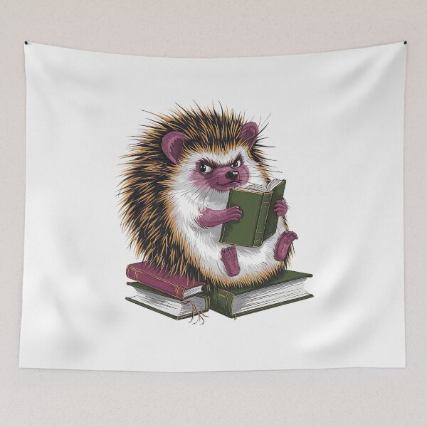 Item preview,  Cute Hedgehog Book Nerd Funny Readers  designed and sold by Micro-dose.