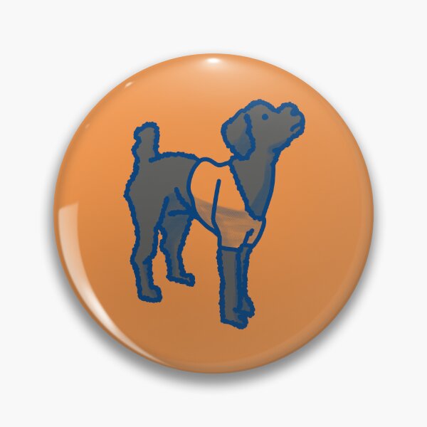 Item preview, Silver black Dog on tangerine designed and sold by Eastspacebubble.