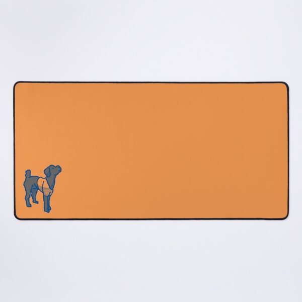 Item preview, Silver black Dog on tangerine designed and sold by Eastspacebubble.