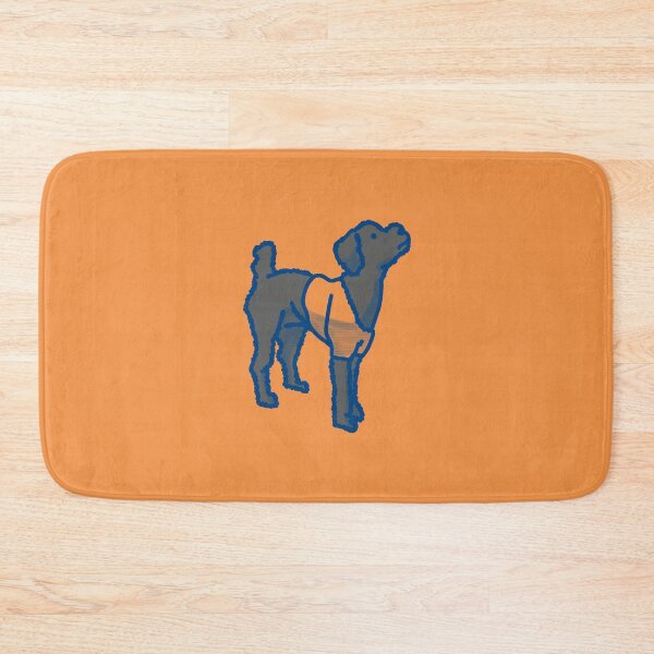 Item preview, Silver black Dog on tangerine designed and sold by Eastspacebubble.