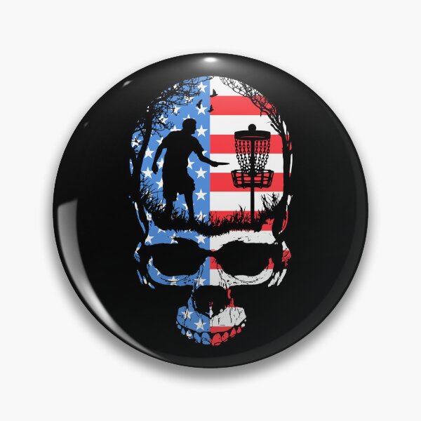 Item preview, 4th Of July Disc Golf Skull USA Flag Sunset Funny Halloween designed and sold by GrandeDuc.