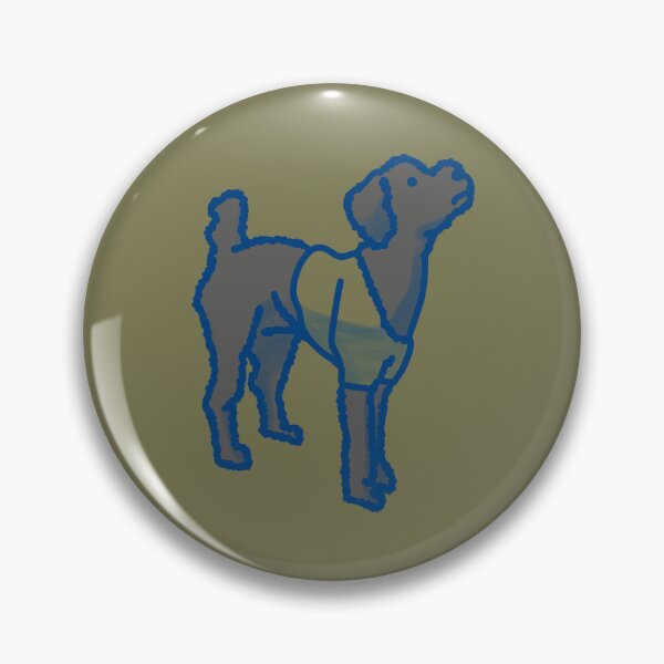 Artikelvorschau, Silberner schwarzer Hund auf Khaki entworfen und verkauft von Eastspacebubble.
