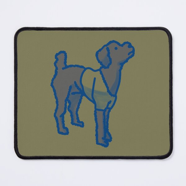 Item preview, Silver black Dog on khaki designed and sold by Eastspacebubble.
