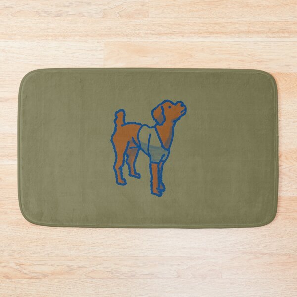 Item preview, Red brown Dog  on khaki designed and sold by Eastspacebubble.