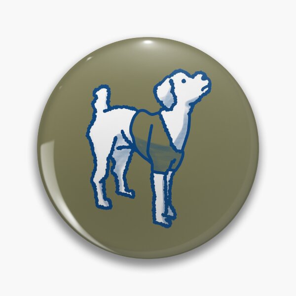 Item preview, White Dog on khaki designed and sold by Eastspacebubble.