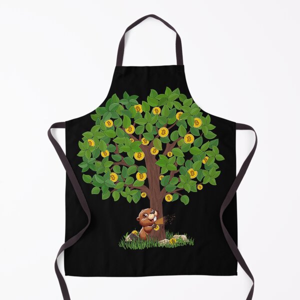 Item preview, Tree of Bitcoin, is eaten by the beaver designed and sold by CryptoFunMerch.