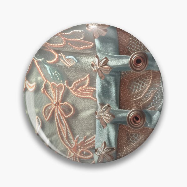 Item preview, Corset texture in peach fuzz and turquoise flowers designed and sold by Fantasyplus.