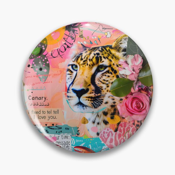 Item preview, peach and pink collage art designed and sold by Pixelpantry75.