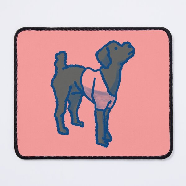 Item preview, Silver black Dog on Pink designed and sold by Eastspacebubble.