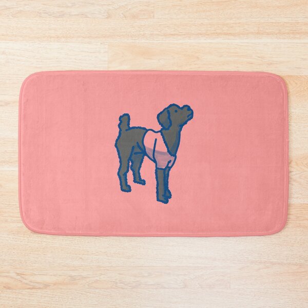 Item preview, Silver black Dog  on Pink designed and sold by Eastspacebubble.