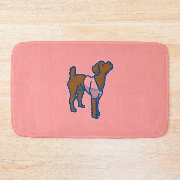 Item preview, Red brown Dog  on Pink designed and sold by Eastspacebubble.