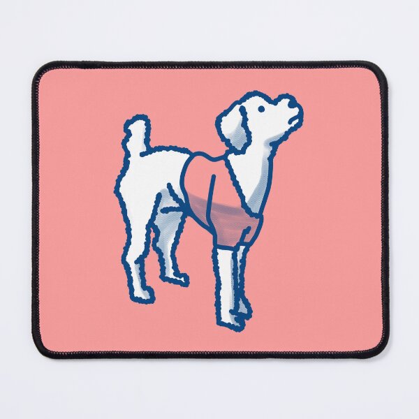 Item preview, White Dog on Pink designed and sold by Eastspacebubble.
