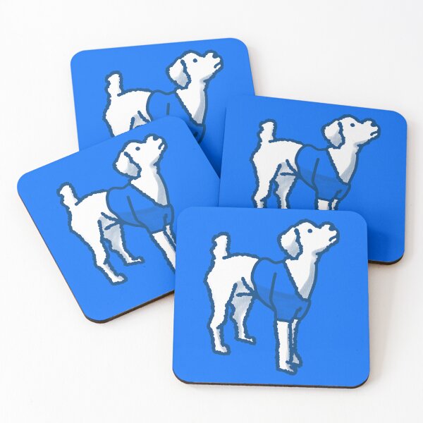 Item preview, White Dog  on Blue designed and sold by Eastspacebubble.