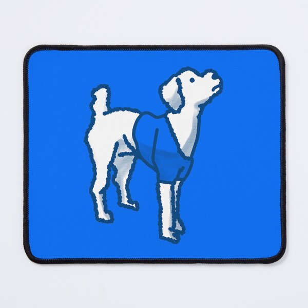 Item preview, White Dog on Blue designed and sold by Eastspacebubble.