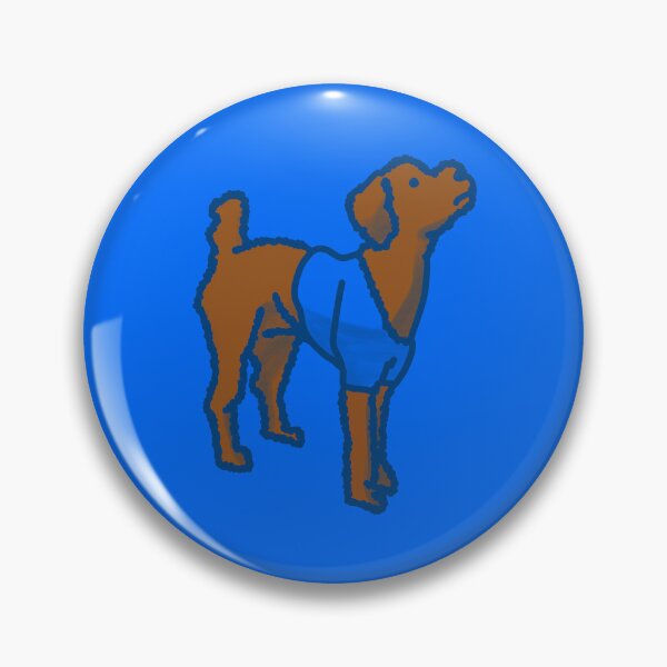 Item preview, Red Brown Dog  on Blue designed and sold by Eastspacebubble.