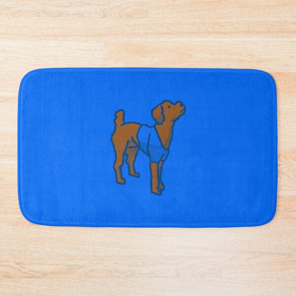 Item preview, Red Brown Dog  on Blue designed and sold by Eastspacebubble.