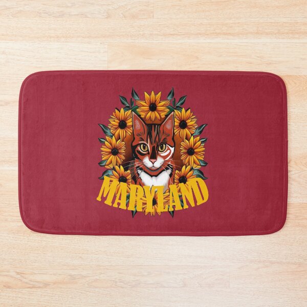 Item preview, For The Love Of Maryland Calico Cat With Black-eyed susan Flowers designed and sold by taiche.