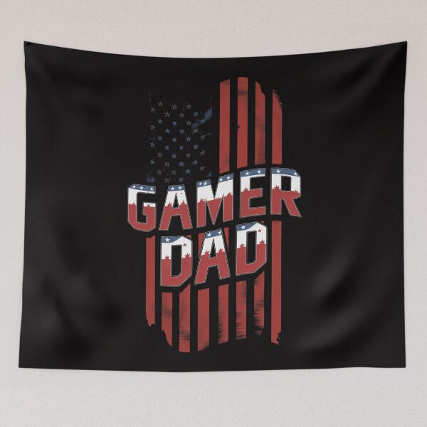 Item preview, Gamer Dad T-Shirt - Patriotic Gaming Tee for Fathers designed and sold by HOMEDESIGNPRINT.