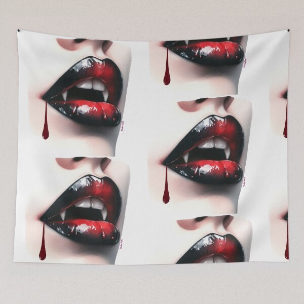 Item preview, Vampire mouth with blood designed and sold by Designjeen.