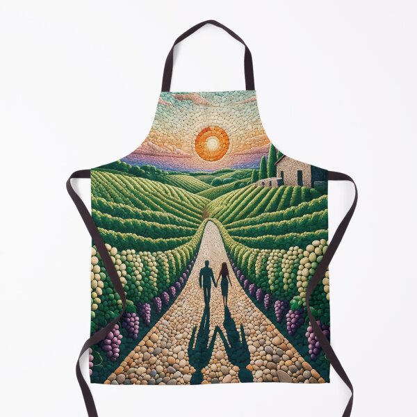 Item preview, Sunset Stroll in the Vineyards - Pastoral Mosaic Art designed and sold by FarBeyound.