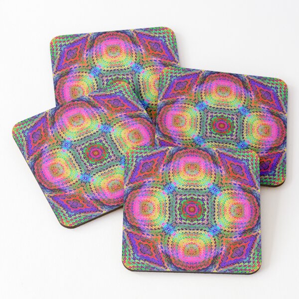 Item preview, patrón de movimiento abstracto simétrico del arco iris designed and sold by chambergambit.