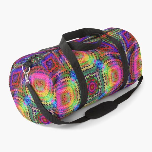 Item preview, symmetrical rainbow abstract wiggle pattern designed and sold by chambergambit.