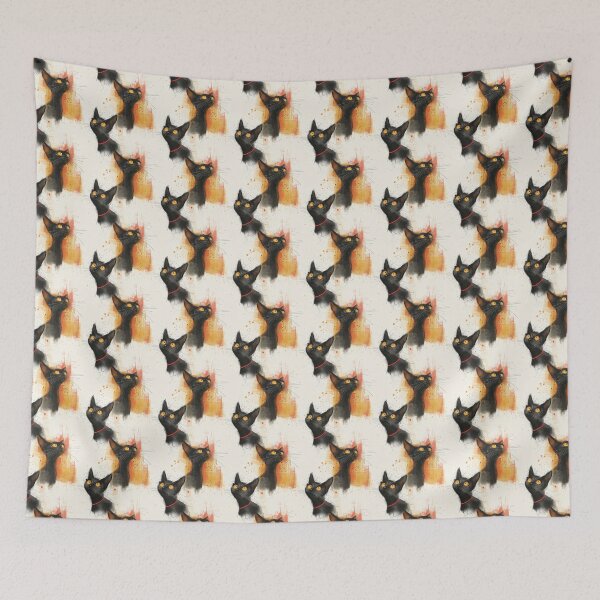 Item preview, Funky Black Cat Long Neck Retro Halloween designed and sold by CarpanaBay.