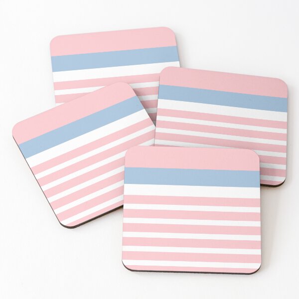Item preview, Pastel Pink Mixed Stripe Pattern with Light Blue and White designed and sold by kierkegaard.