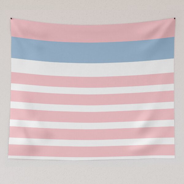 Item preview, Pastel Pink Mixed Stripe Pattern with Light Blue and White designed and sold by kierkegaard.