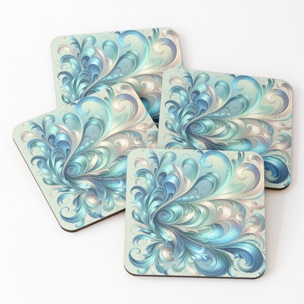 Item preview, Pearlized Blue Pattern - Elegant Art Print designed and sold by lloreleya.