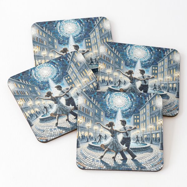 Item preview, Midnight Waltz - Moonlit Dance Mosaic Art designed and sold by FarBeyound.