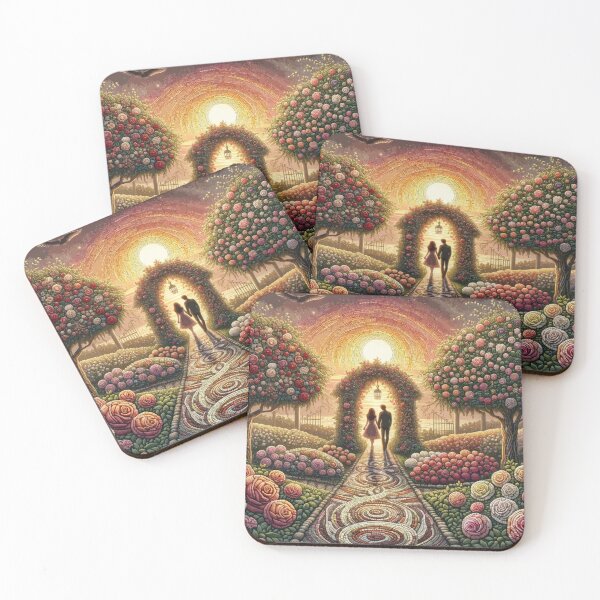 Item preview, Dawn of Love - Sunrise Rose Garden Mosaic designed and sold by FarBeyound.