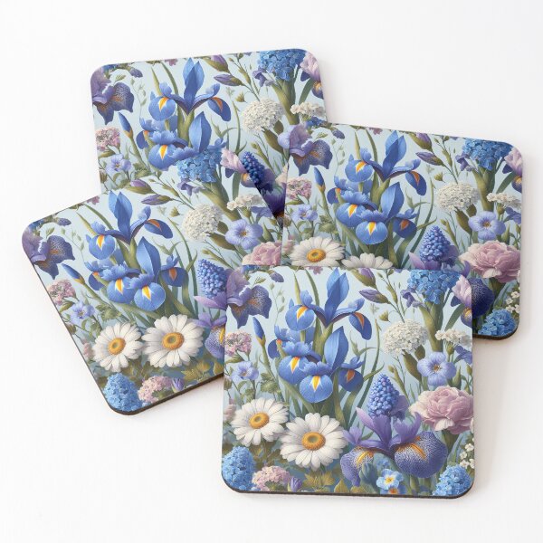 Item preview, Flowering Irises - Botanical Art Print designed and sold by lloreleya.