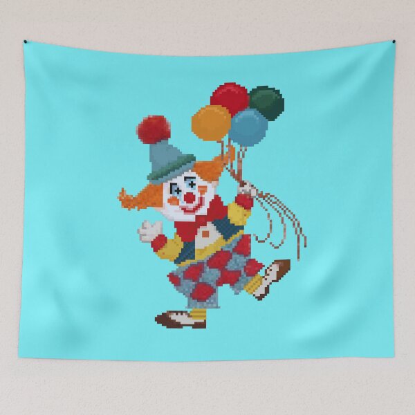 Artikelvorschau, Clown Pixelart entworfen und verkauft von PixelPeepers.