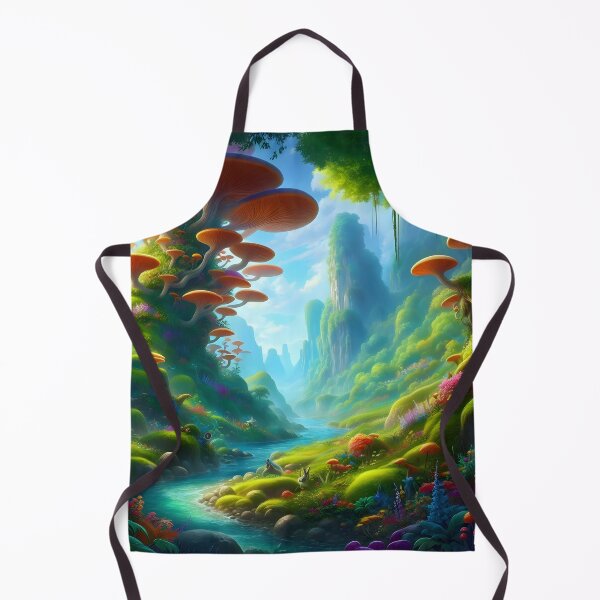 Item preview, Mystical Forest and Giant Mushrooms Wall Tapestry - Enchanted Nature designed and sold by PandaTShirtShop.