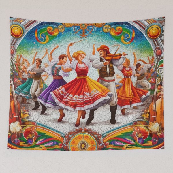 Item preview, Folk Dance Fiesta - Vibrant Traditional Celebration Art designed and sold by FarBeyound.